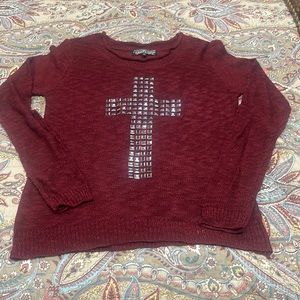 Sweater with Cross Design